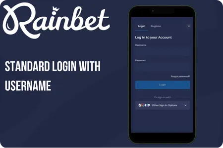 Rainbet Standard Login with Username and Password