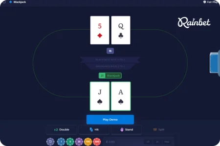 Blackjack tables and live dealers