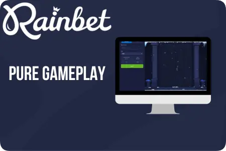 The main interface of the original Rainbet Tower game showing the climbing grid and settings.